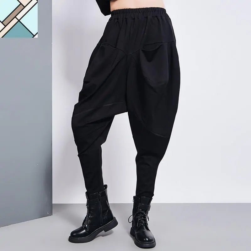 Tanaka Pocket High Waist Harem Pants - Black by Marigold Shadows MARIGOLD SHADOWS