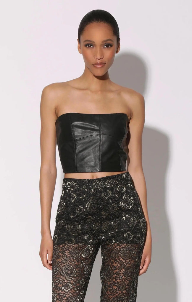 Tanvi Top, Black - Leather by Walter Baker Walter Baker