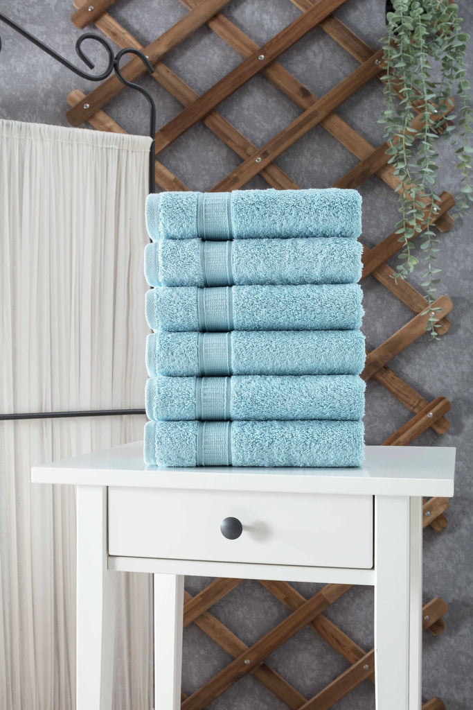 Turkish Cotton Hand Towel Set of 6 by La'Hammam La'Hammam