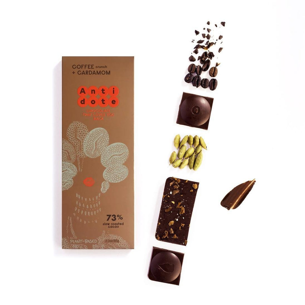 Antidote Chocolate - 'Coffee Crunch & Cardamom' Bar (65G | 73%) by The Epicurean Trader THE EPICUREAN TRADER