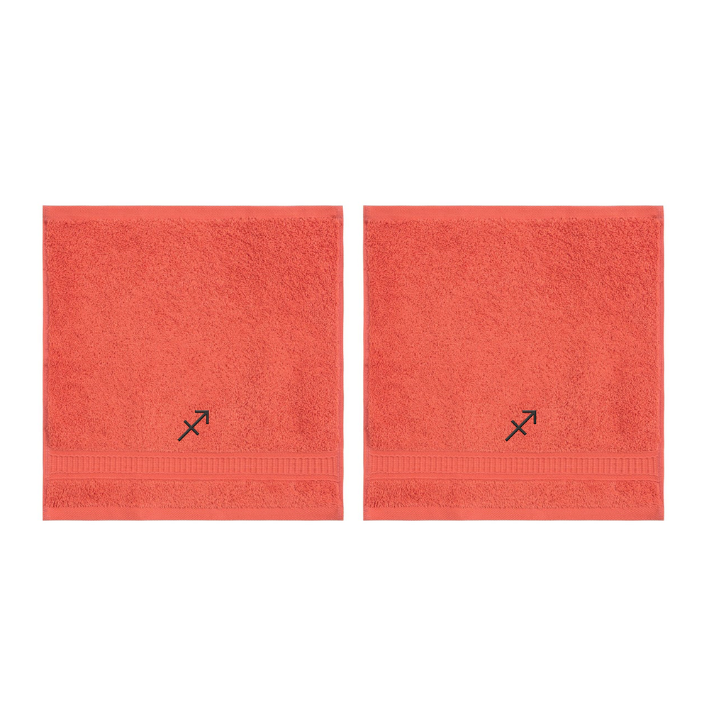 Customized Zodiac Towels - Washcloths and Hand Towels - Set of 2 by La'Hammam - Ladiesse