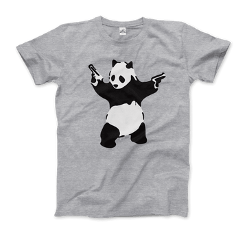 Banksy Pandamonium Armed Panda Artwork T-Shirt by Art-O-Rama Shop ART-O-RAMA-SHOP