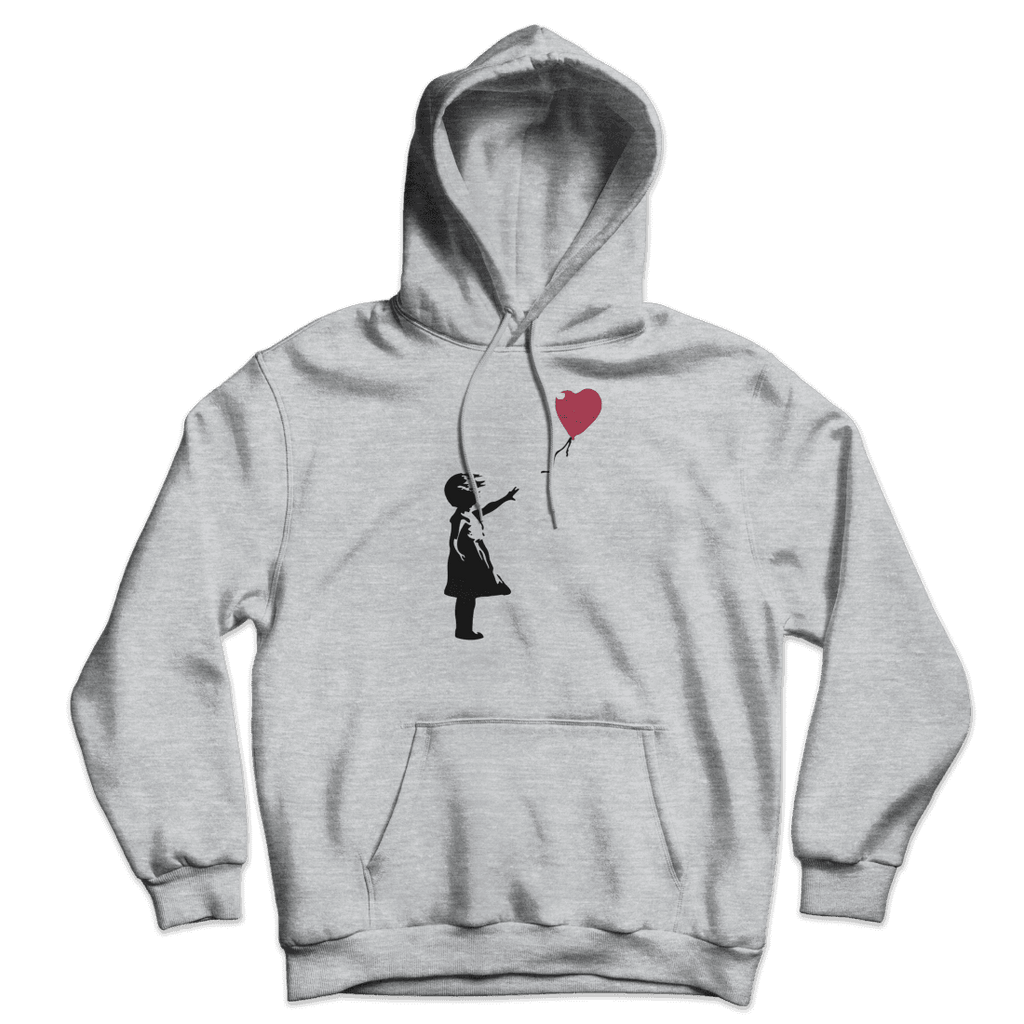 Banksy The Girl with a Red Balloon Artwork Unisex Hoodie by Art-O-Rama Shop ART-O-RAMA-SHOP