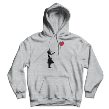 Banksy The Girl with a Red Balloon Artwork Unisex Hoodie by Art-O-Rama Shop ART-O-RAMA-SHOP