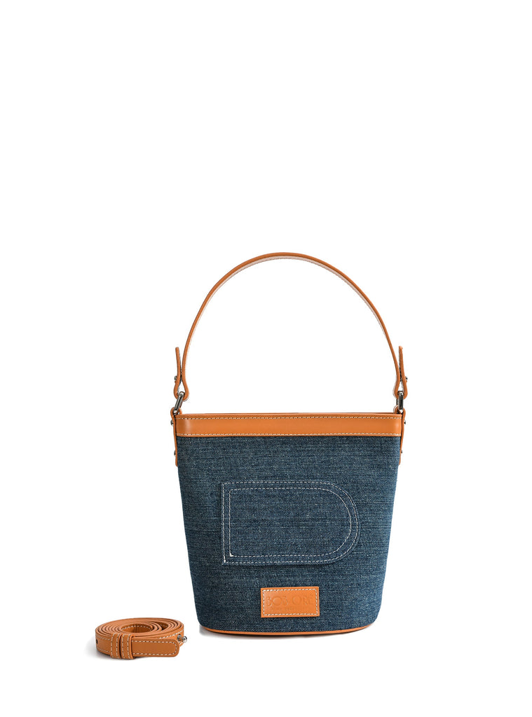 Dorothy Middle Size Bucket Bag, Denim by Bob Oré Bob Oré