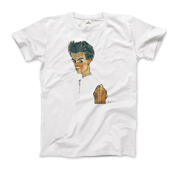 Egon Schiele Self-Portrait, Art T-Shirt by Art-O-Rama Shop ART-O-RAMA-SHOP