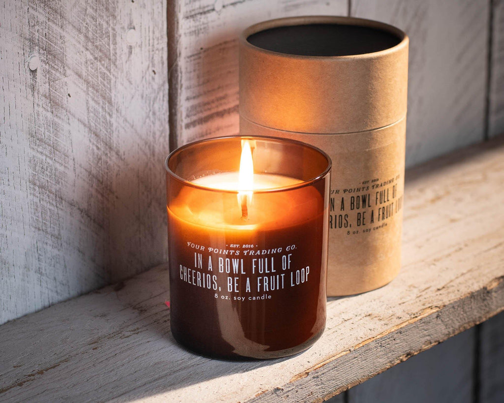 In A Bowl Full Of Cheerios 8oz Soy Candle by Four Points Trading Co. FOUR POINTS TRADING CO.