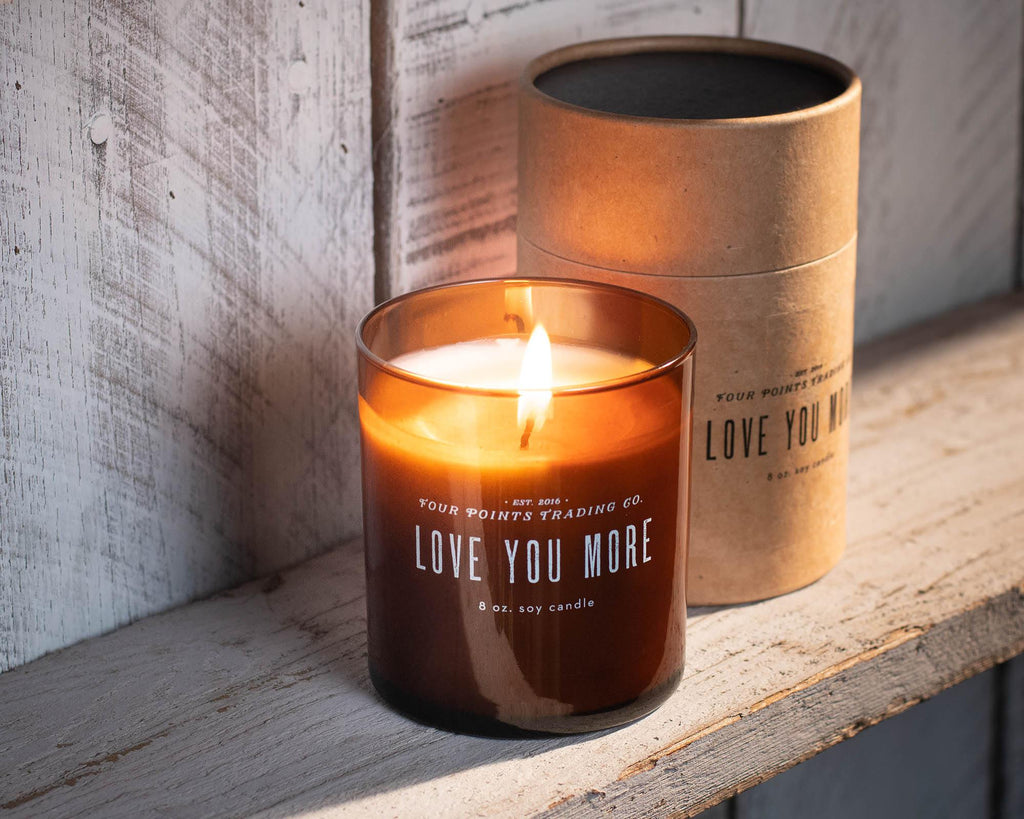 Love You More 8oz Soy Candle by Four Points Trading Co. FOUR POINTS TRADING CO.