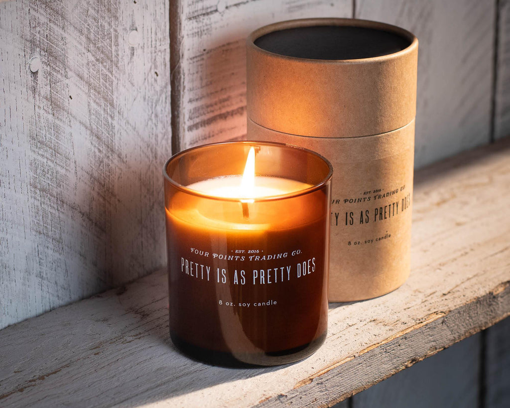 Pretty Is As Pretty Does 8oz Soy Candle by Four Points Trading Co. FOUR POINTS TRADING CO.