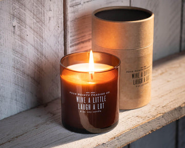 Wine A Little, Laugh A Lot 8oz Soy Candle by Four Points Trading Co. FOUR POINTS TRADING CO.