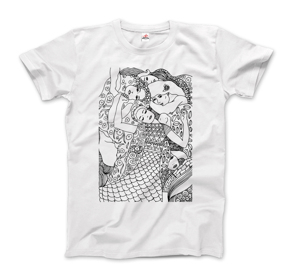 Gustav Klimt The Virgin (Maiden) 1913 Sketch T-Shirt by Art-O-Rama Shop ART-O-RAMA-SHOP