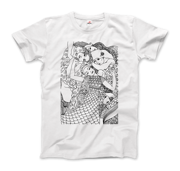 Gustav Klimt The Virgin (Maiden) 1913 Sketch T-Shirt by Art-O-Rama Shop ART-O-RAMA-SHOP