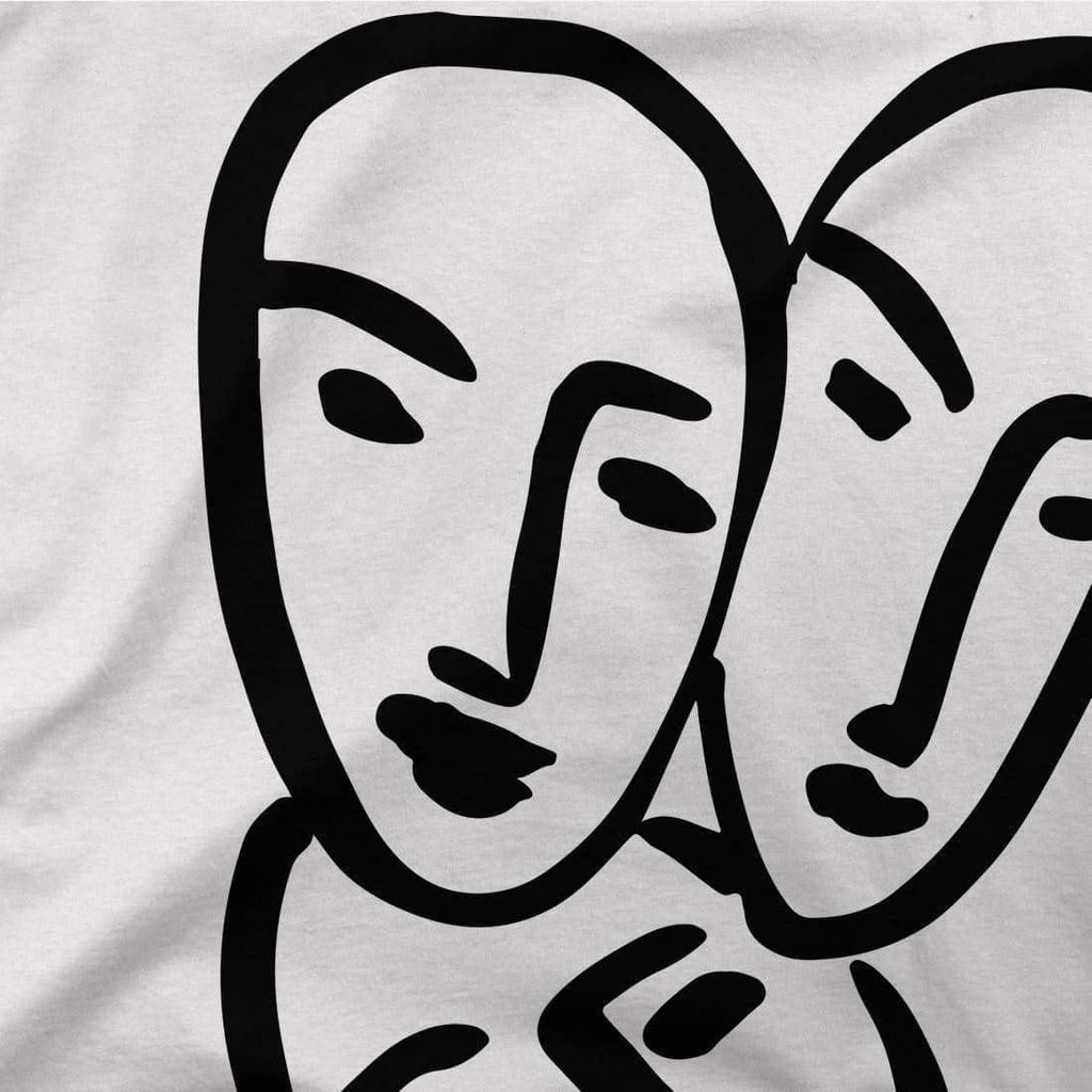 Henri Matisse Apollinaire Three Heads to Friendship 1952 Art T-Shirt by Art-O-Rama Shop ART-O-RAMA-SHOP