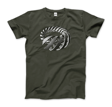 MC Escher Spirals Art T-Shirt by Art-O-Rama Shop ART-O-RAMA-SHOP