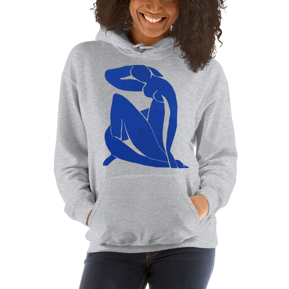 Henri Matisse Blue Nude 1952 Artwork Unisex Hoodie by Art-O-Rama Shop ART-O-RAMA-SHOP