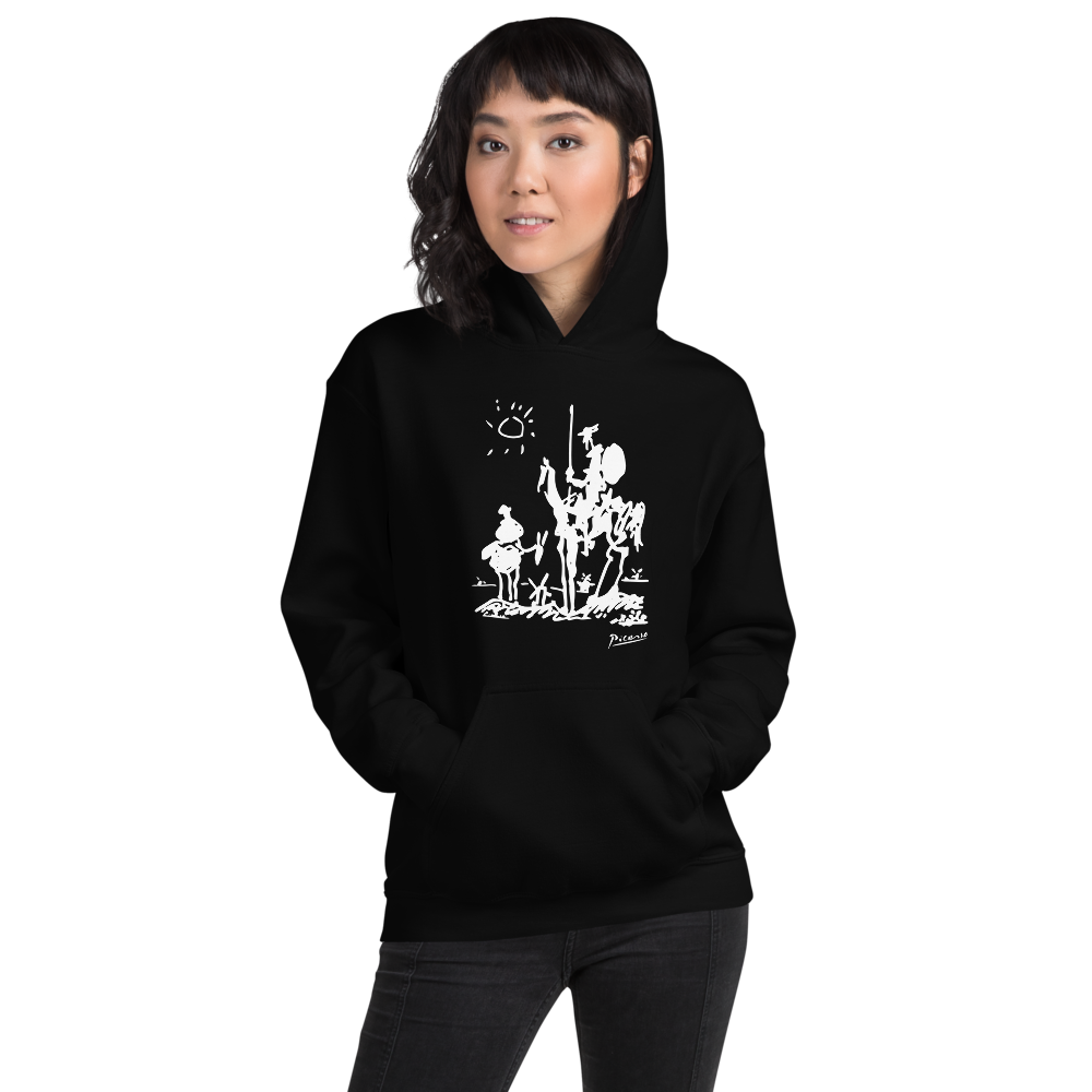 Pablo Picasso Don Quixote of La Mancha 1955 Artwork Unisex Hoodie by Art-O-Rama Shop ART-O-RAMA-SHOP