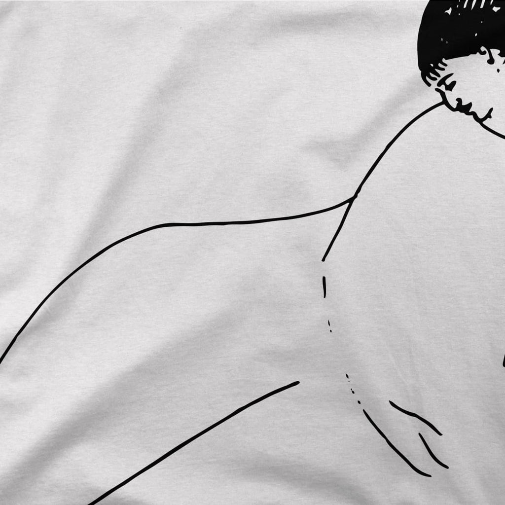 Modigliani - Anna Akhmatova Sketch Artwork T-Shirt by Art-O-Rama Shop ART-O-RAMA-SHOP