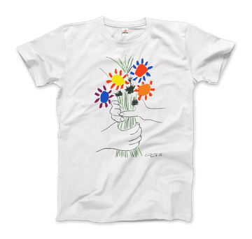 Pablo Picasso Bouquet of Peace 1958 Artwork T-Shirt by Art-O-Rama Shop ART-O-RAMA-SHOP