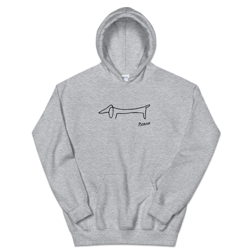 Pablo Picasso Dachshund Dog (Lump) Artwork Unisex Hoodie by Art-O-Rama Shop ART-O-RAMA-SHOP