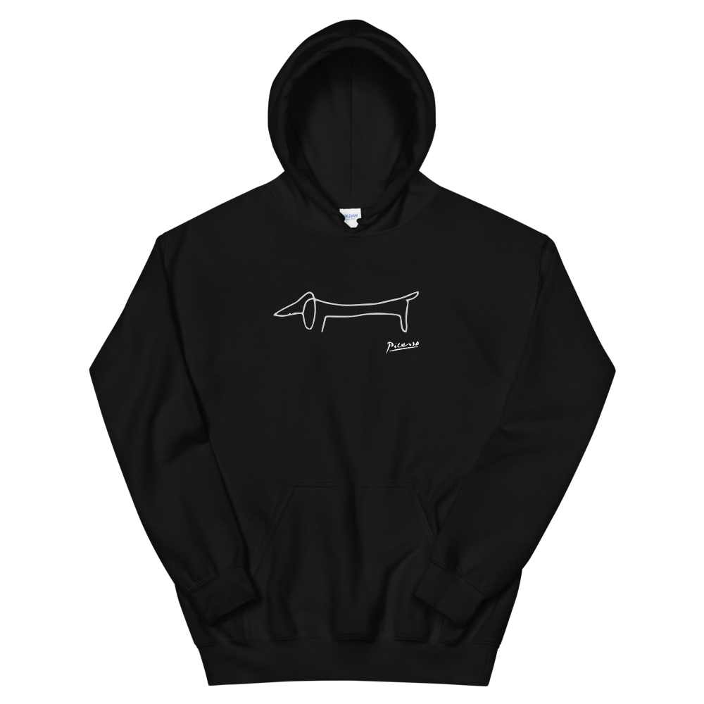 Pablo Picasso Dachshund Dog (Lump) Artwork Unisex Hoodie by Art-O-Rama Shop ART-O-RAMA-SHOP