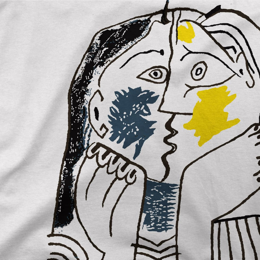 Pablo Picasso The Kiss 1979 Artwork T-Shirt by Art-O-Rama Shop ART-O-RAMA-SHOP