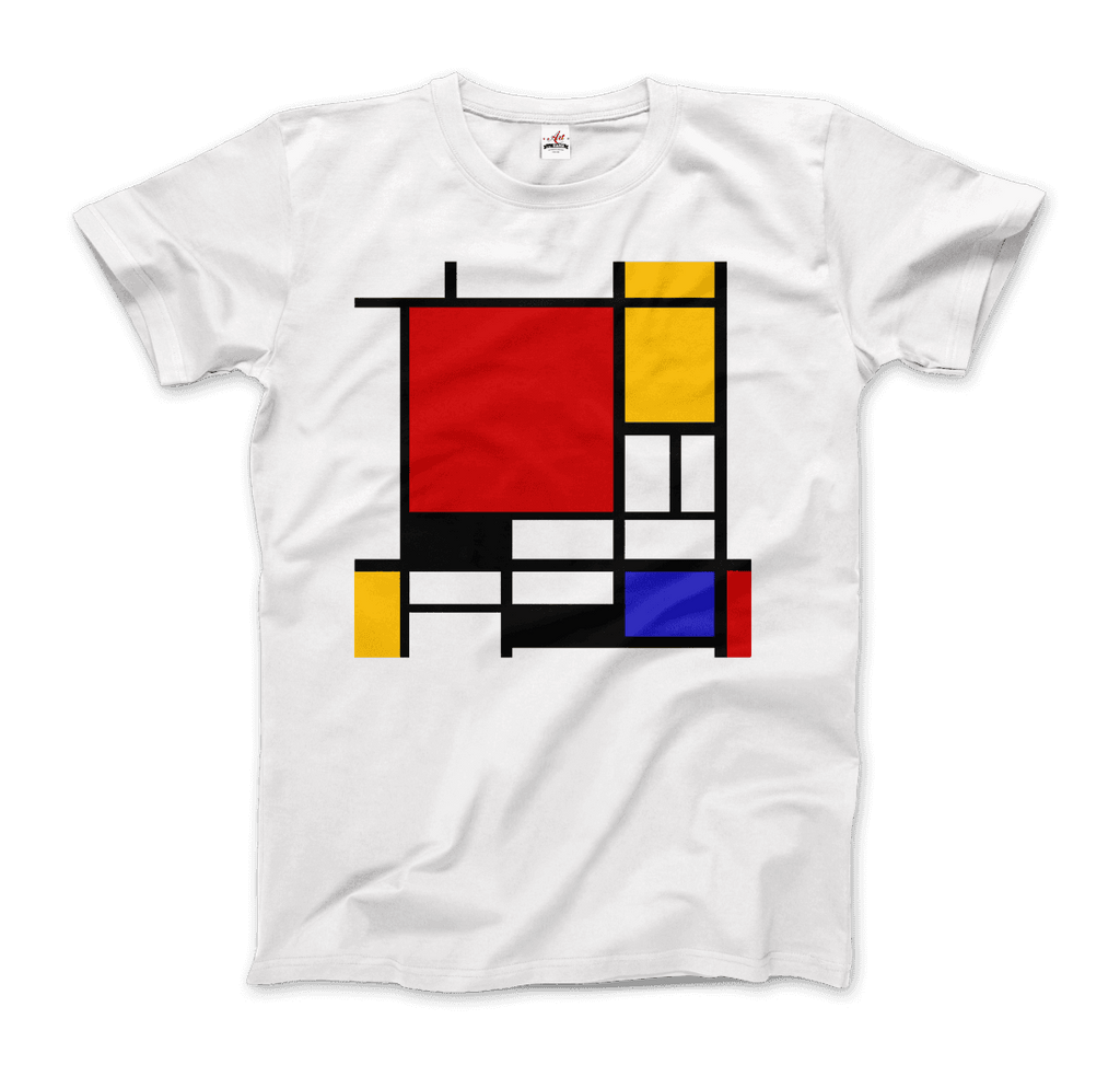 Piet Mondrian - Composition with Red, Yellow, and Blue - 1942 Artwork T-Shirt by Art-O-Rama Shop ART-O-RAMA-SHOP