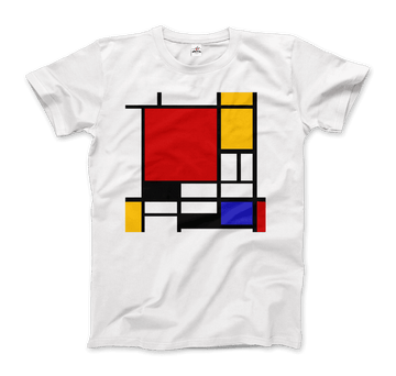 Piet Mondrian - Composition with Red, Yellow, and Blue - 1942 Artwork T-Shirt by Art-O-Rama Shop ART-O-RAMA-SHOP