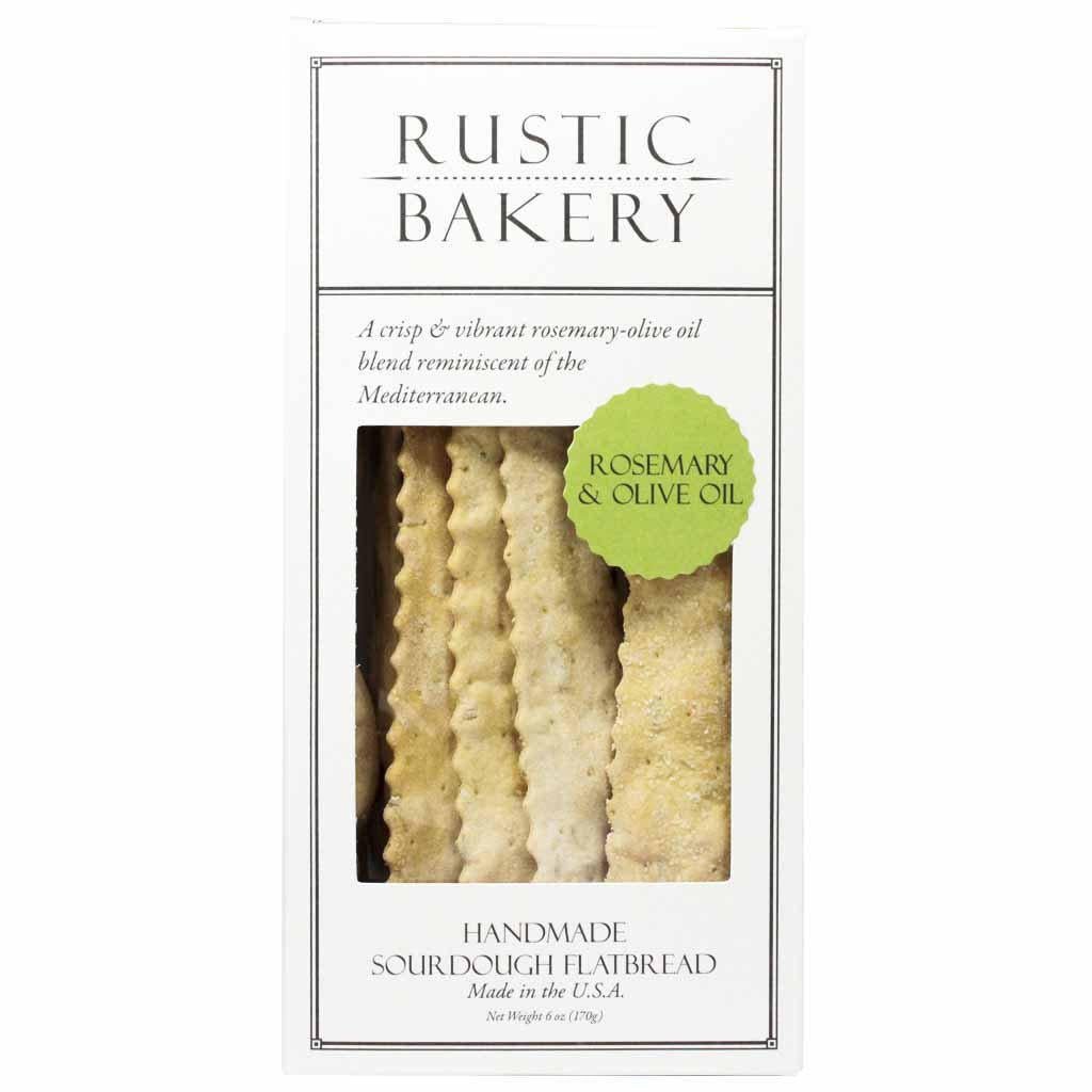 Rustic Bakery - 'Rosemary & Olive Oil' Organic Sourdough Flatbread Crackers (6OZ) by The Epicurean Trader THE EPICUREAN TRADER