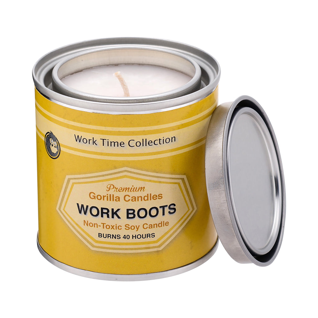 New Leather Work Boots by Gorilla Candles™ GORILLA CANDLES™