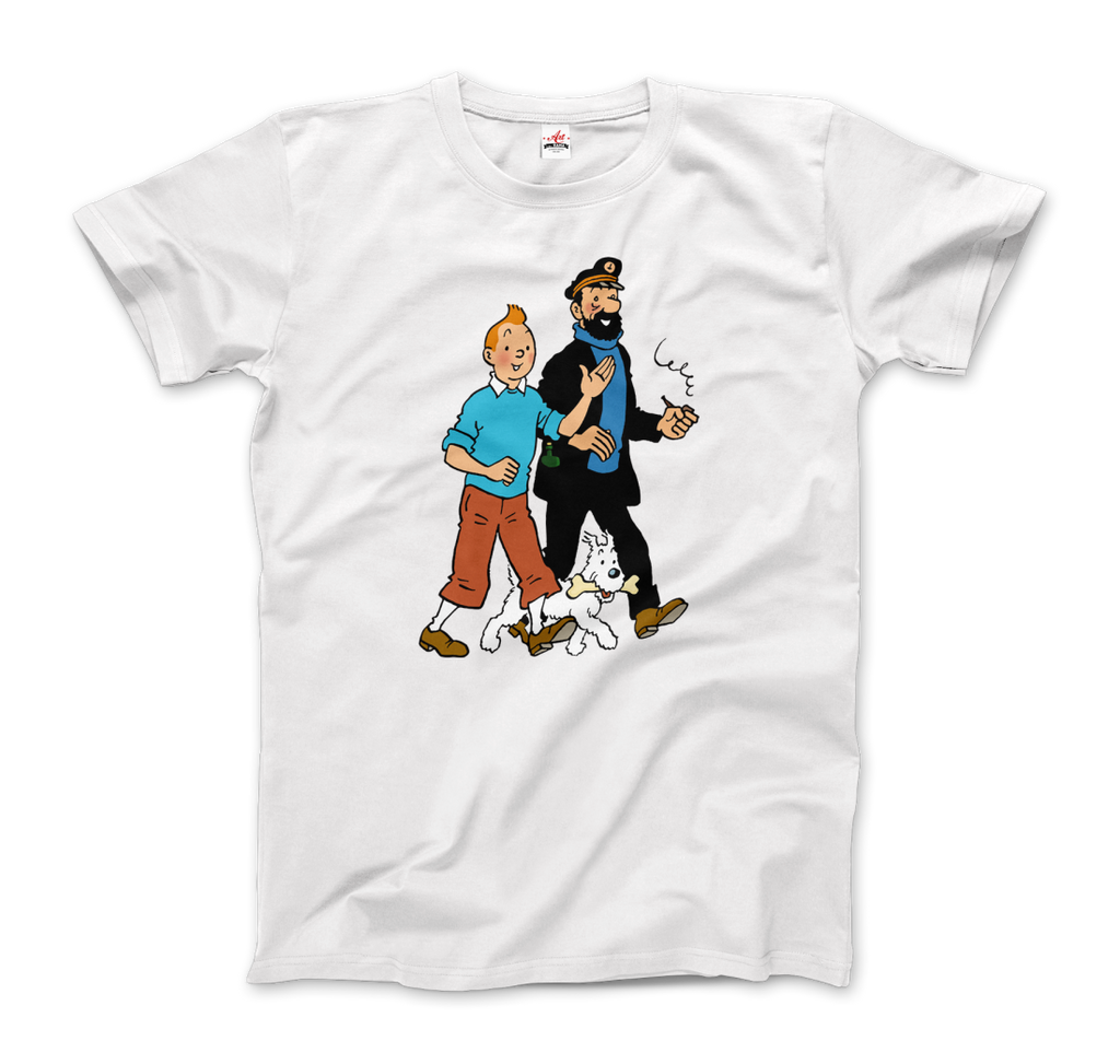 Tintin, Snowy and Captain Haddock Artwork T-Shirt by Art-O-Rama Shop ART-O-RAMA-SHOP