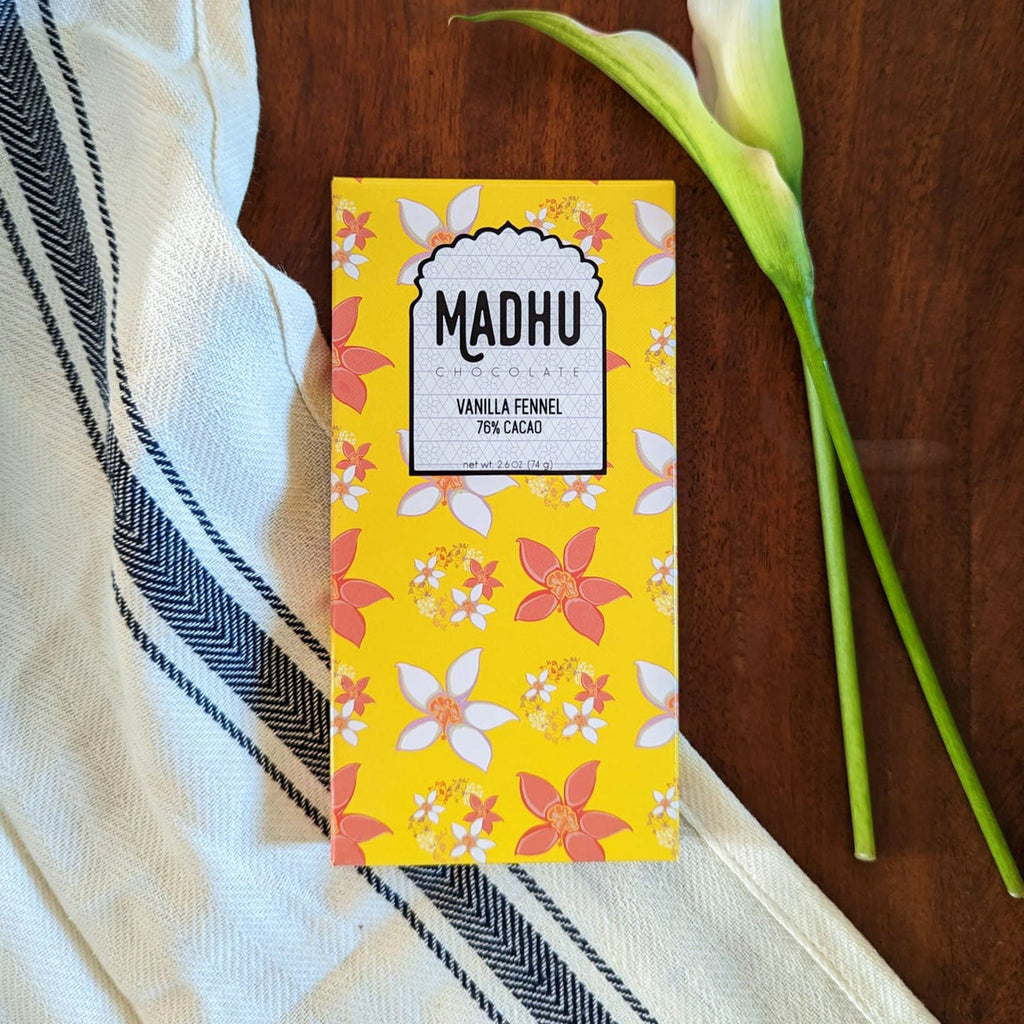 Vanilla Fennel - 76% Cacao by Madhu Chocolate Madhu Chocolate